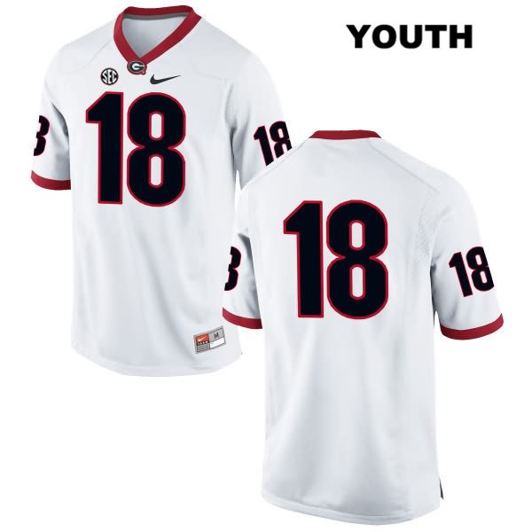 Georgia Bulldogs Youth Isaac Nauta #18 NCAA No Name Authentic White Nike Stitched College Football Jersey FCN0456HG